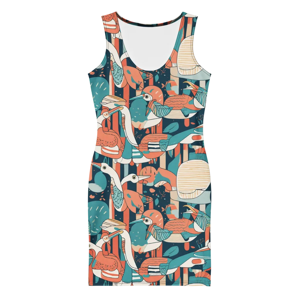 Tidal Waders on Bodycon Dress — Front