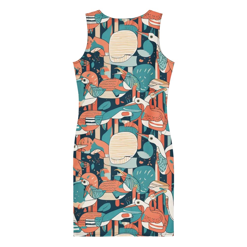 Tidal Waders on Bodycon Dress — Back