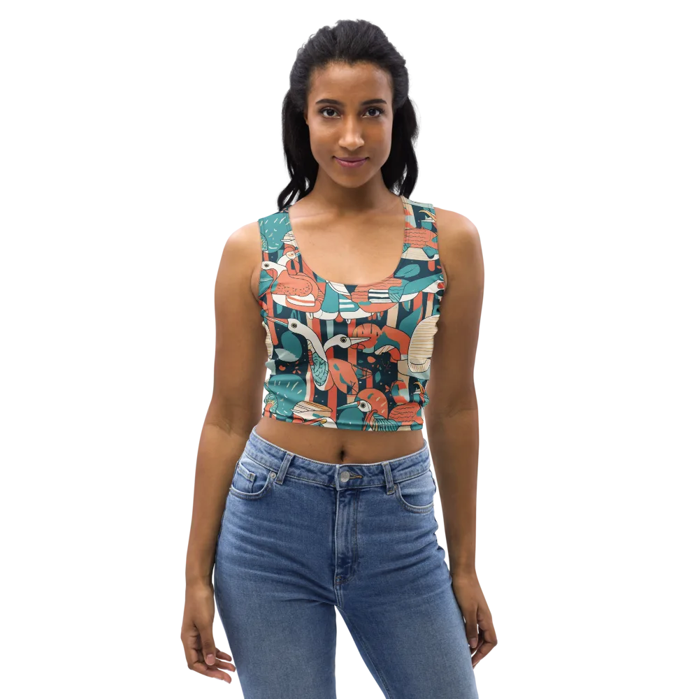 Tidal Waders on Crop Top — Front