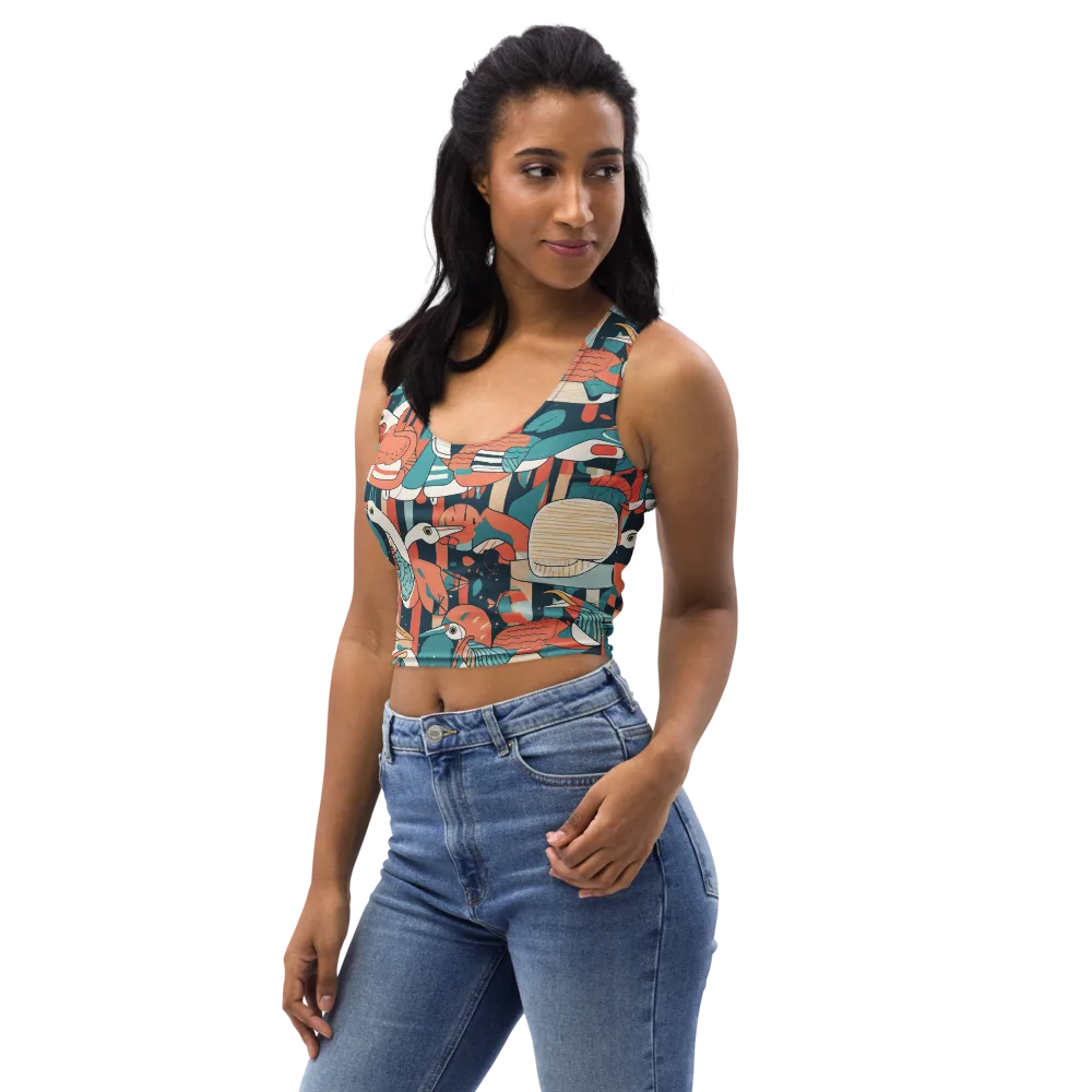 Tidal Waders on Crop Top — Left Front
