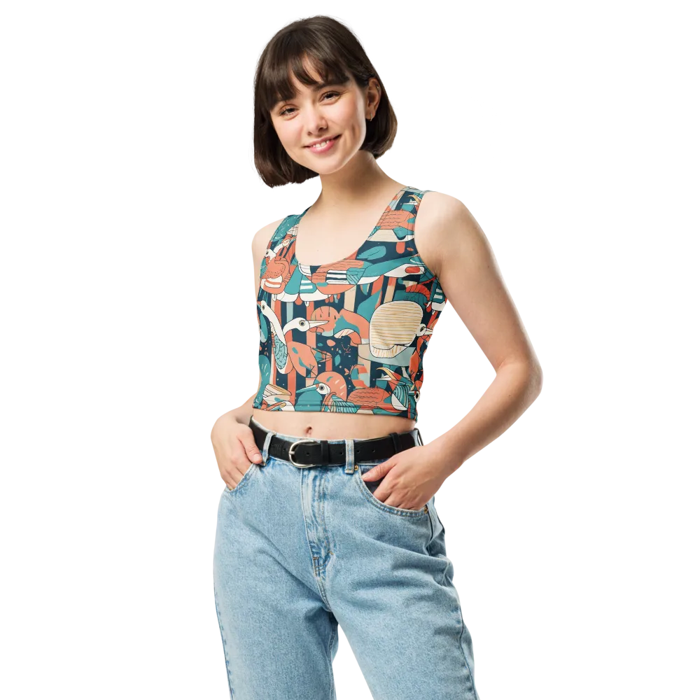 Tidal Waders on Crop Top — Front