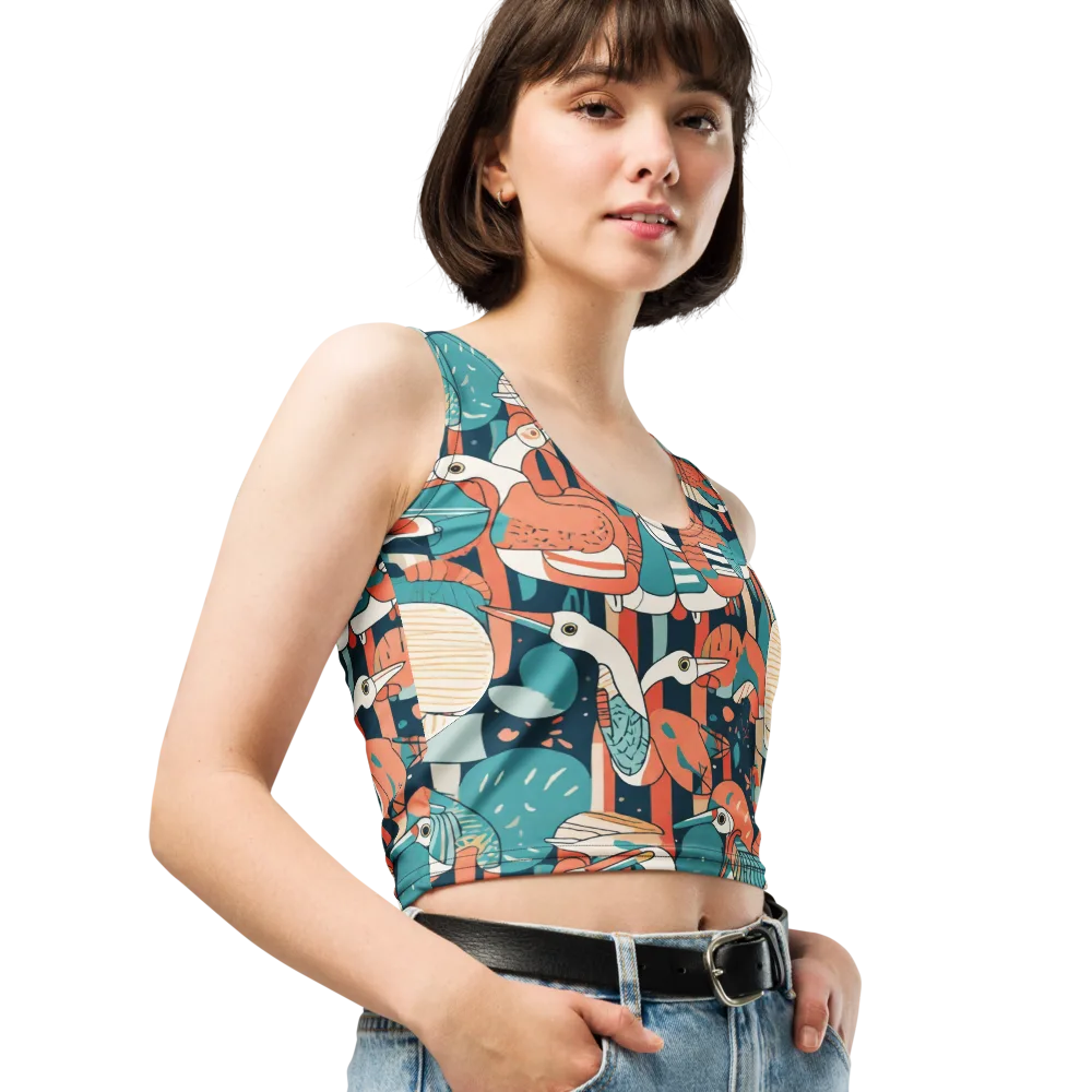 Tidal Waders on Crop Top — Right Front