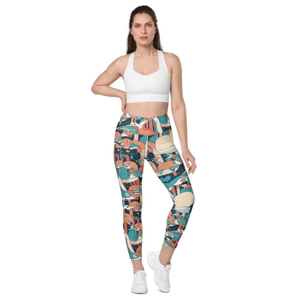 Tidal Waders on Leggings with Pockets — Front
