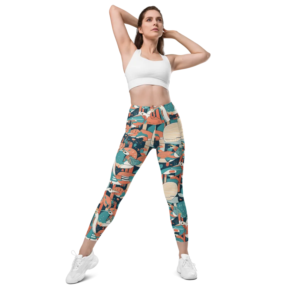 Tidal Waders on Leggings with Pockets — Front
