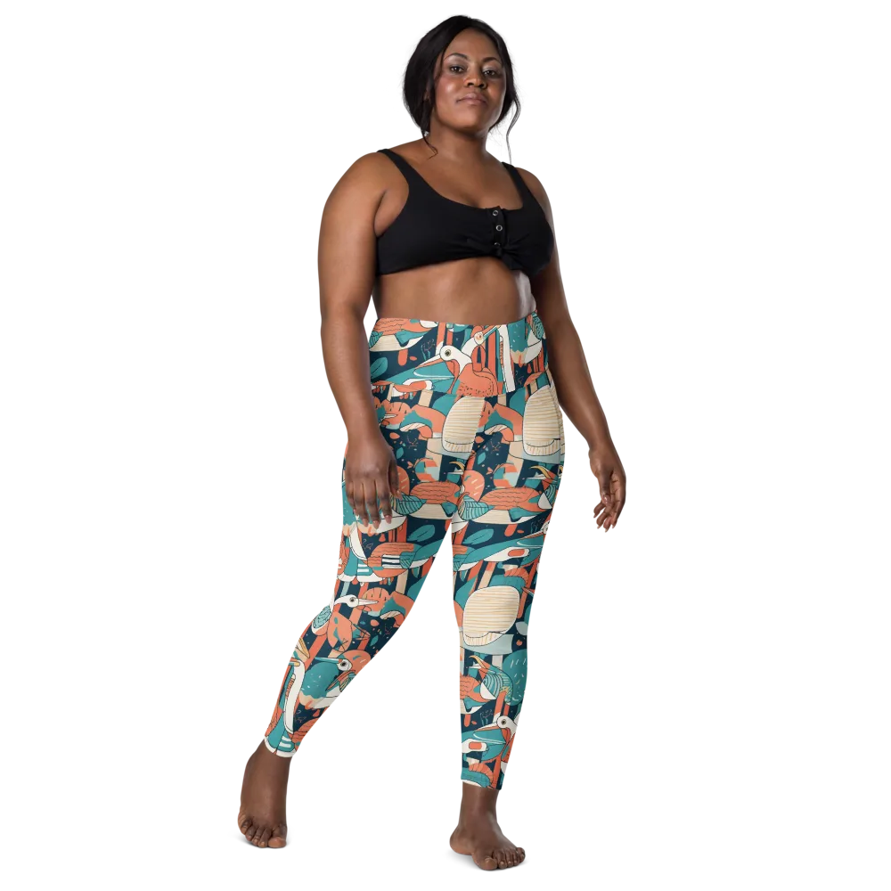 Tidal Waders on Leggings with Pockets — Front
