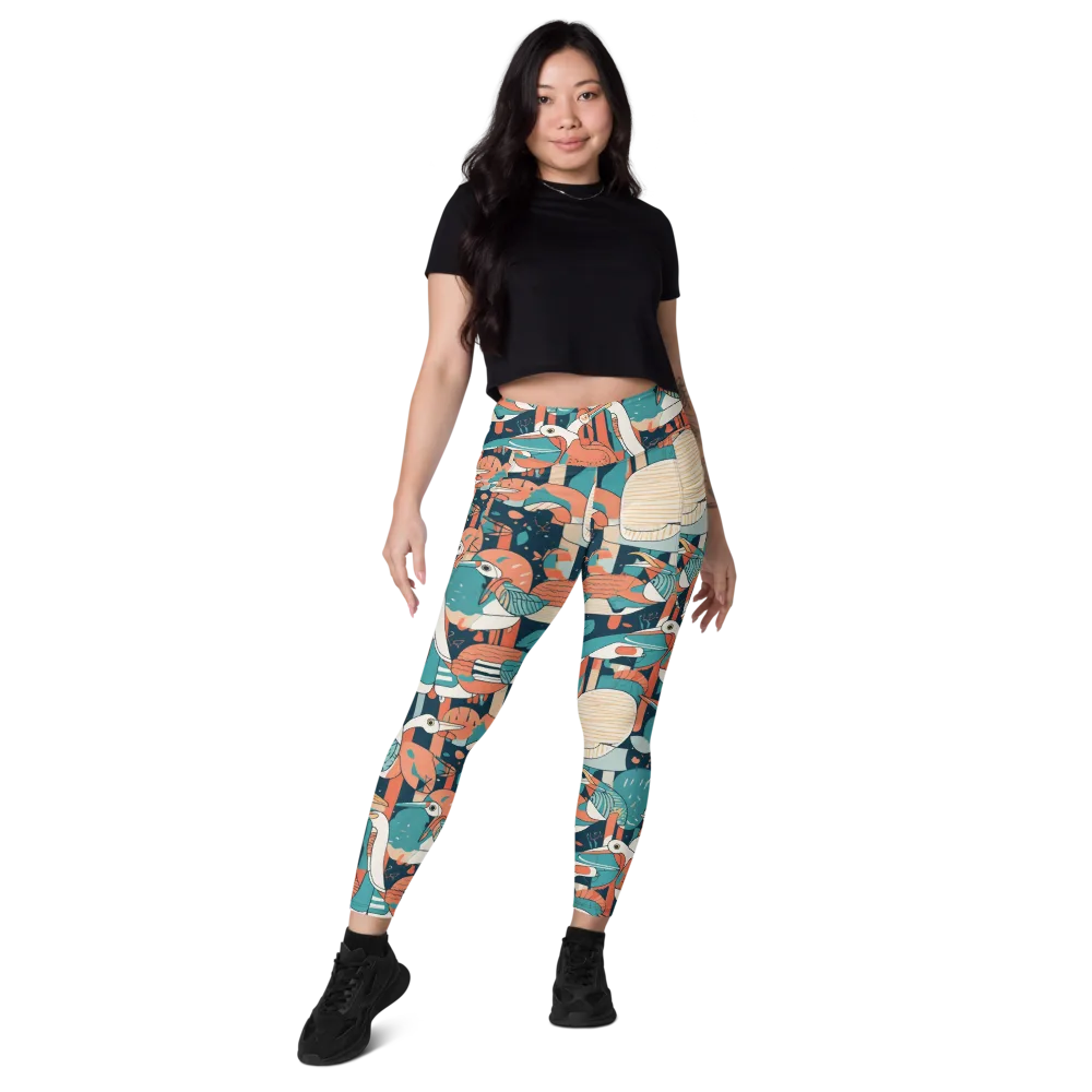 Tidal Waders on Leggings with Pockets — Front