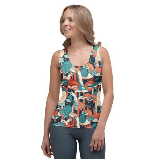 Tidal Waders on a Women's Tank Top