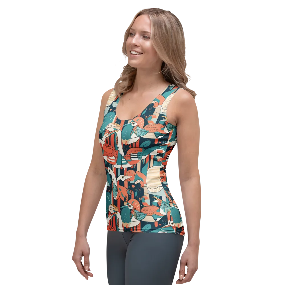 Tidal Waders on Women's Tank Top — Left Front