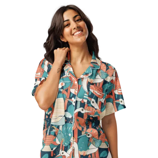 Tidal Waders on a Women's Short Sleeve Pajama Top