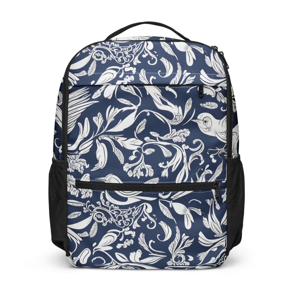 Navy Aviary on Utility Backpack — Front