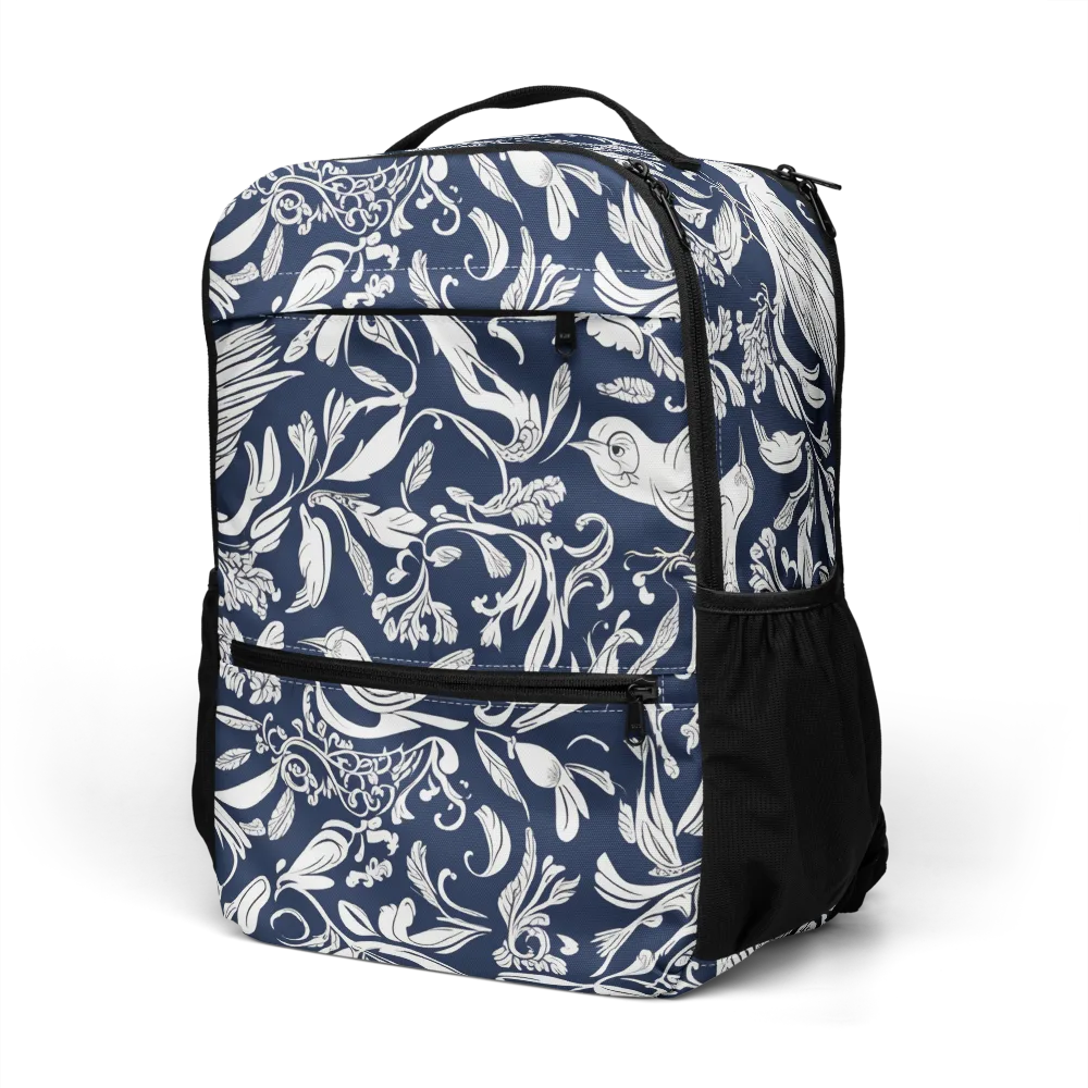 Navy Aviary on Utility Backpack — Left Front