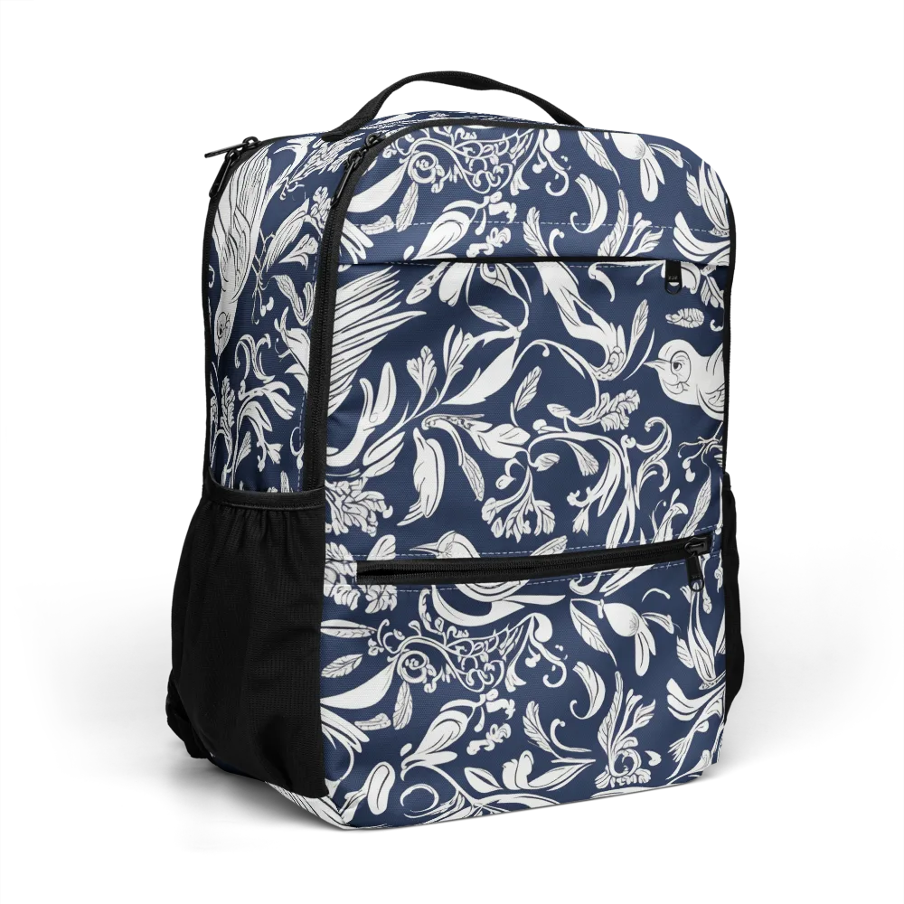 Navy Aviary on Utility Backpack — Right Front