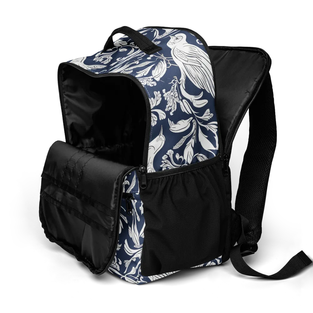 Navy Aviary on Utility Backpack — Product details 2