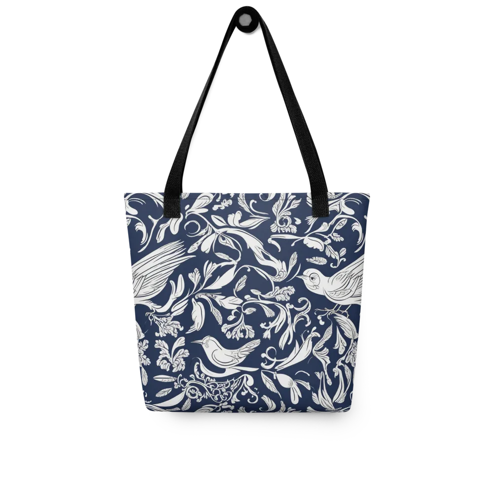 Navy Aviary on Tote Bag — Front