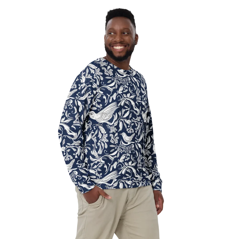 Navy Aviary on Sweatshirt — Front