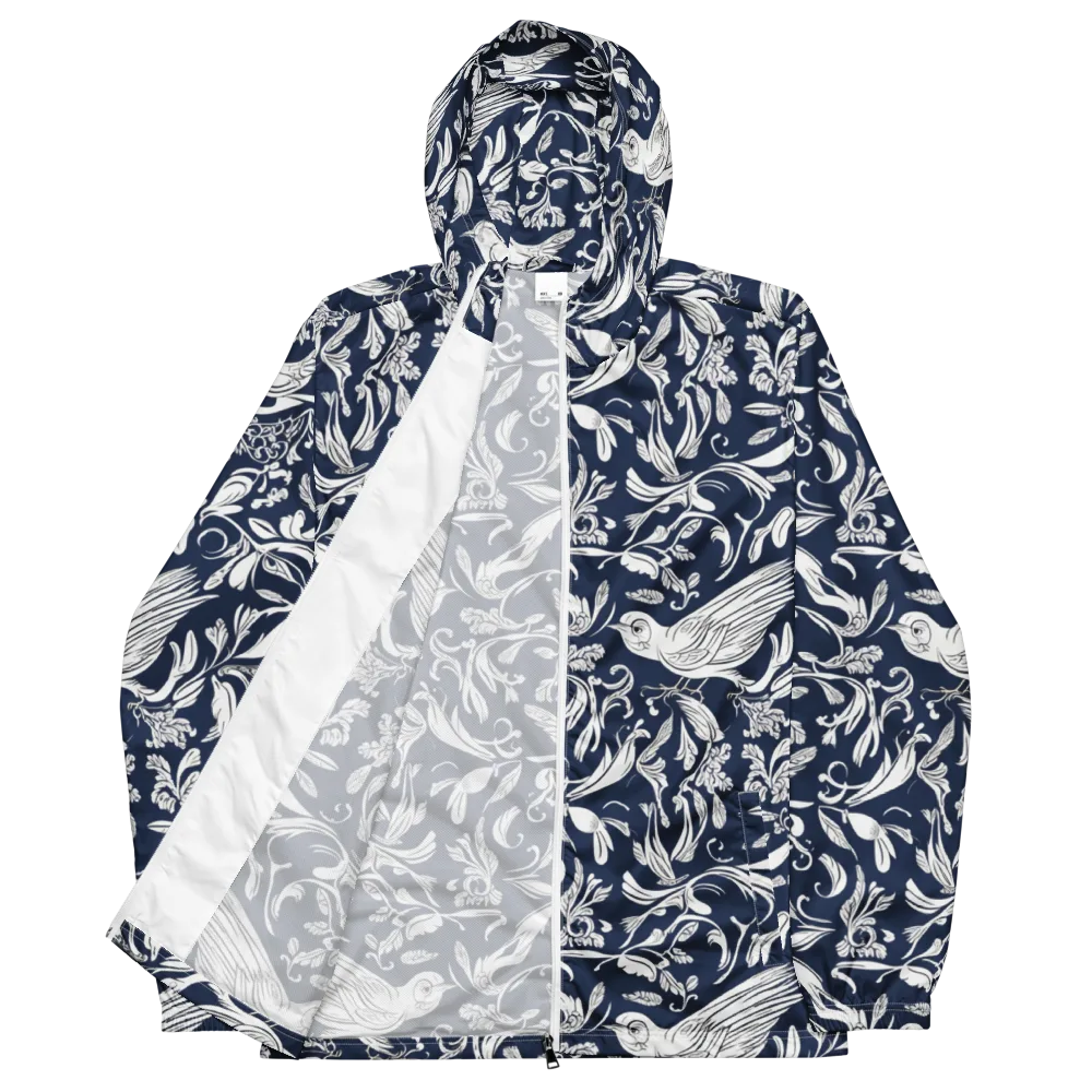 Navy Aviary on Men's Windbreaker — Front