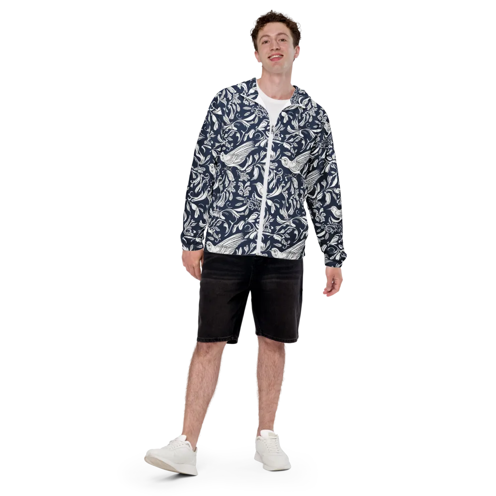 Navy Aviary on Men's Windbreaker — Front