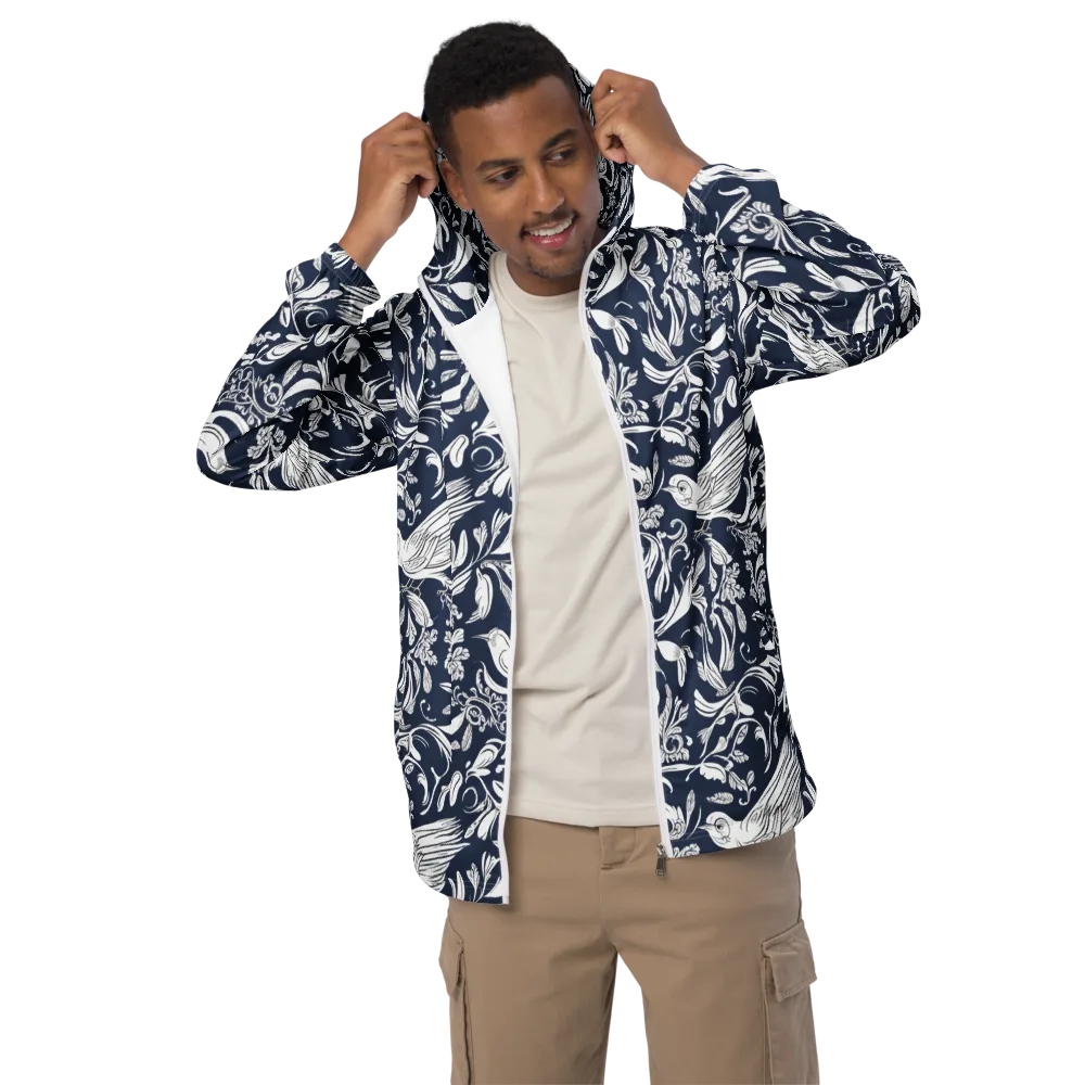 Navy Aviary on Men's Windbreaker — Front