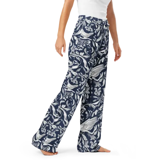 Navy Aviary on a Women's Pajama Pants