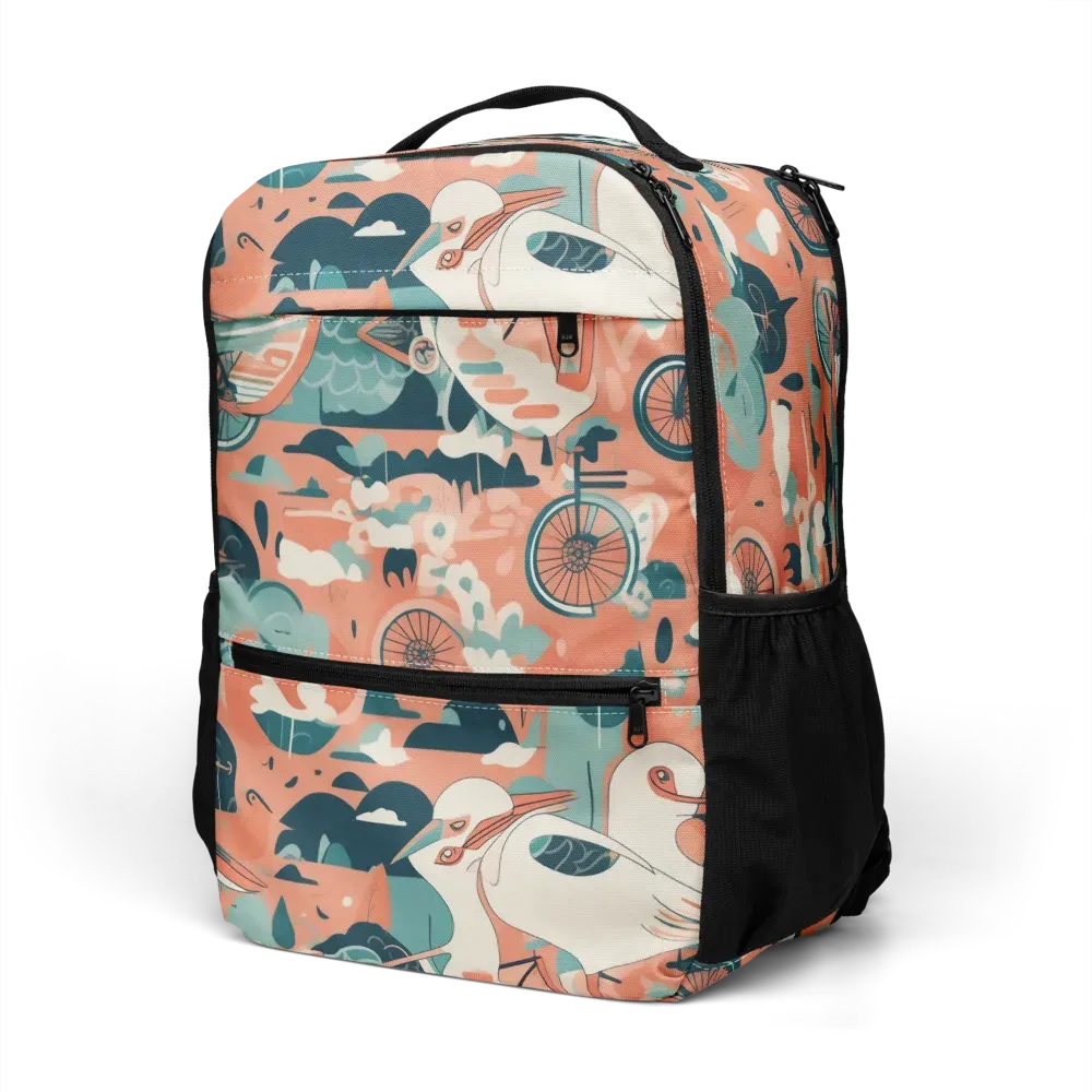 Bicycle Lagoon on Utility Backpack — Left Front