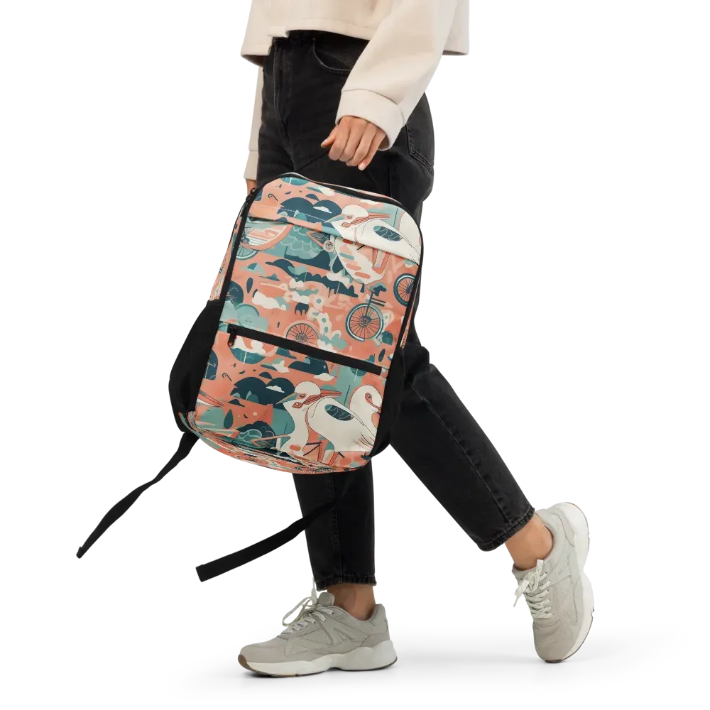 Bicycle Lagoon on Utility Backpack — Front