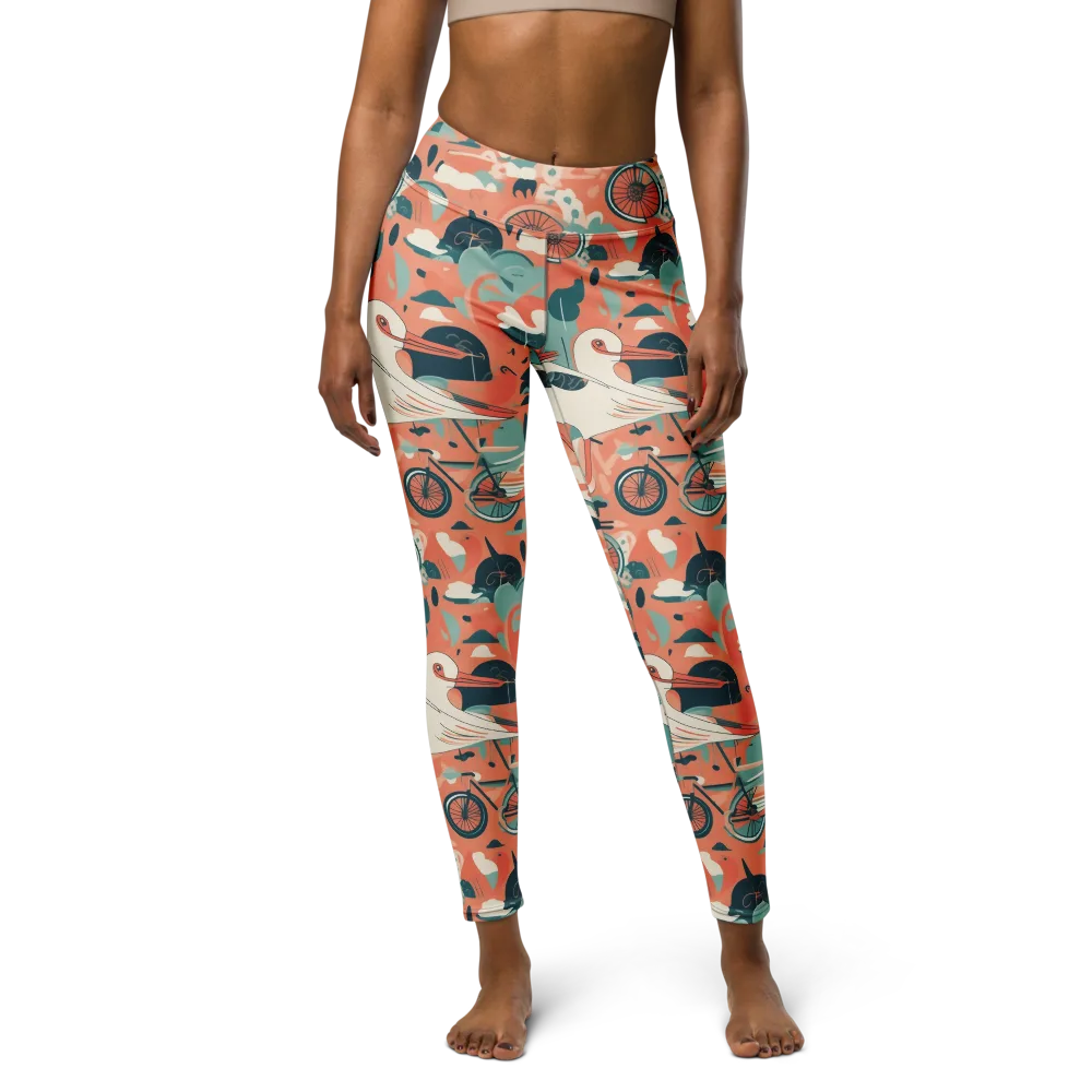 Bicycle Lagoon on Yoga Leggings — Front
