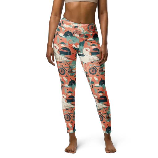 Bicycle Lagoon on a Yoga Leggings