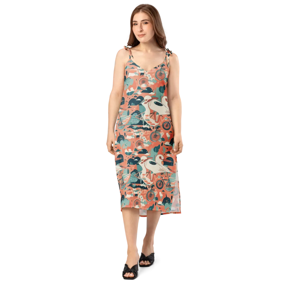 Bicycle Lagoon on Slip Dress — Front