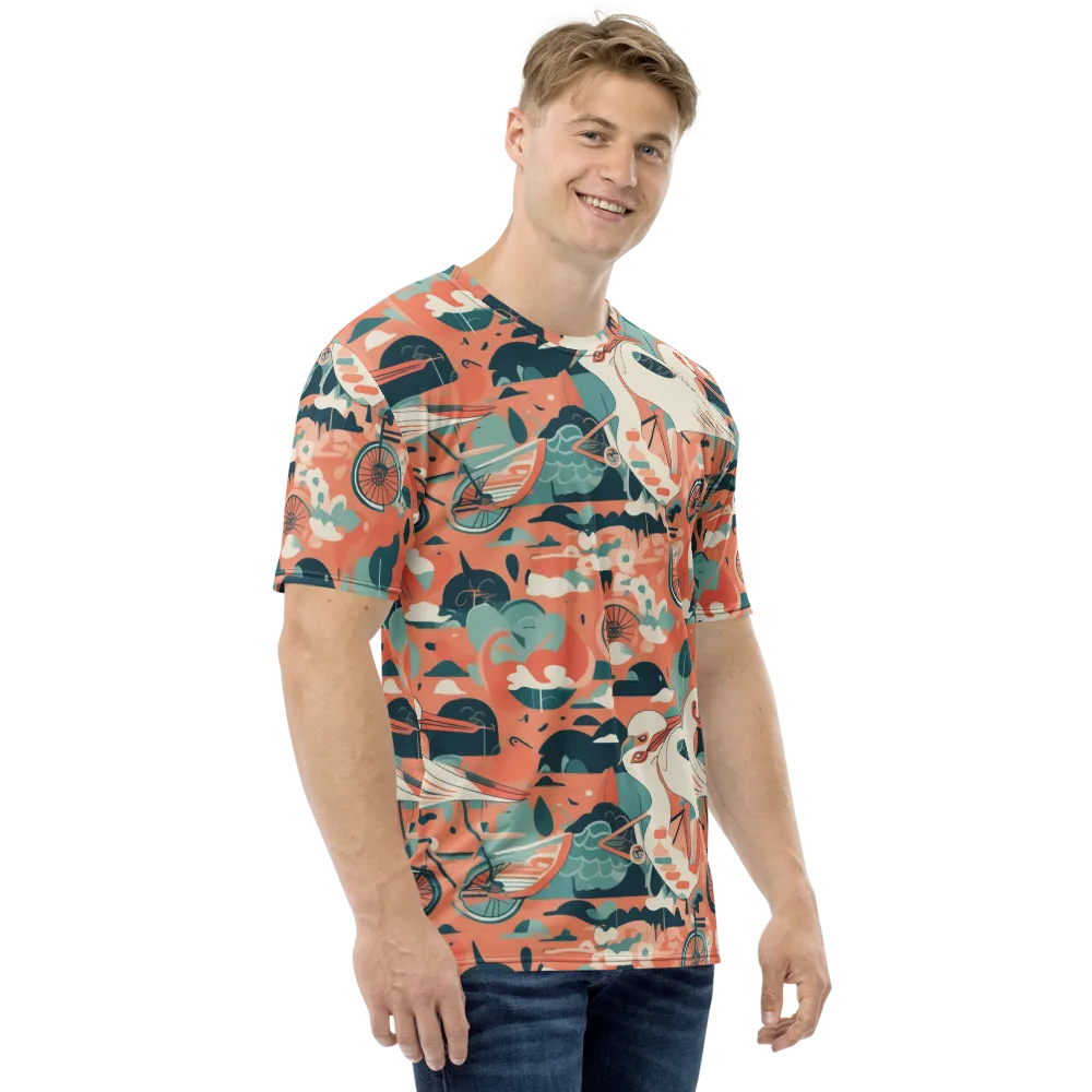 Bicycle Lagoon on Men's Crew Neck T-Shirt — Right
