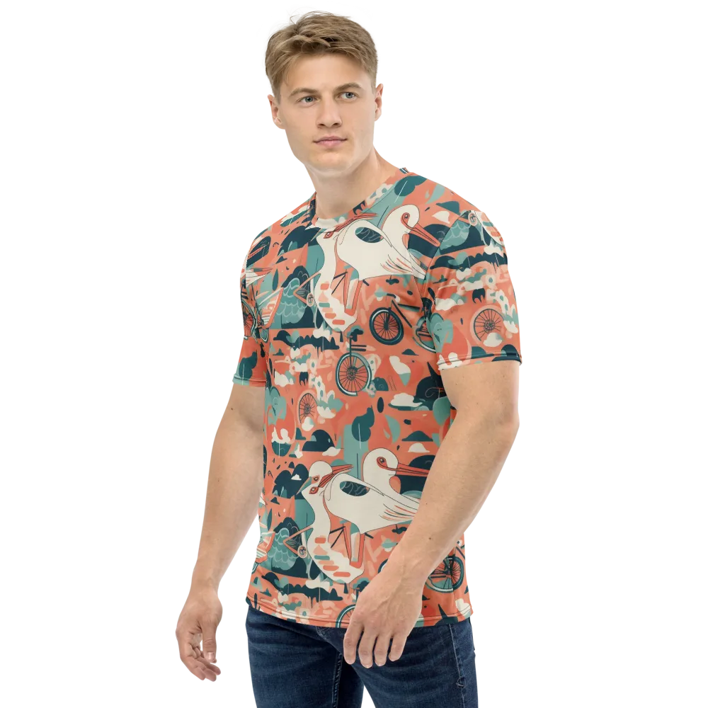Bicycle Lagoon on Men's Crew Neck T-Shirt — Left