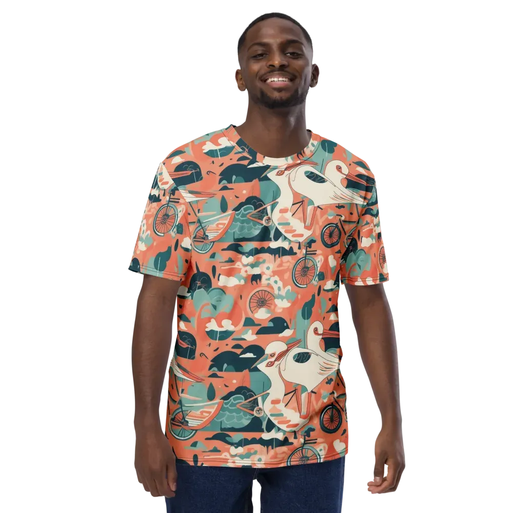 Bicycle Lagoon on Men's Crew Neck T-Shirt — Front