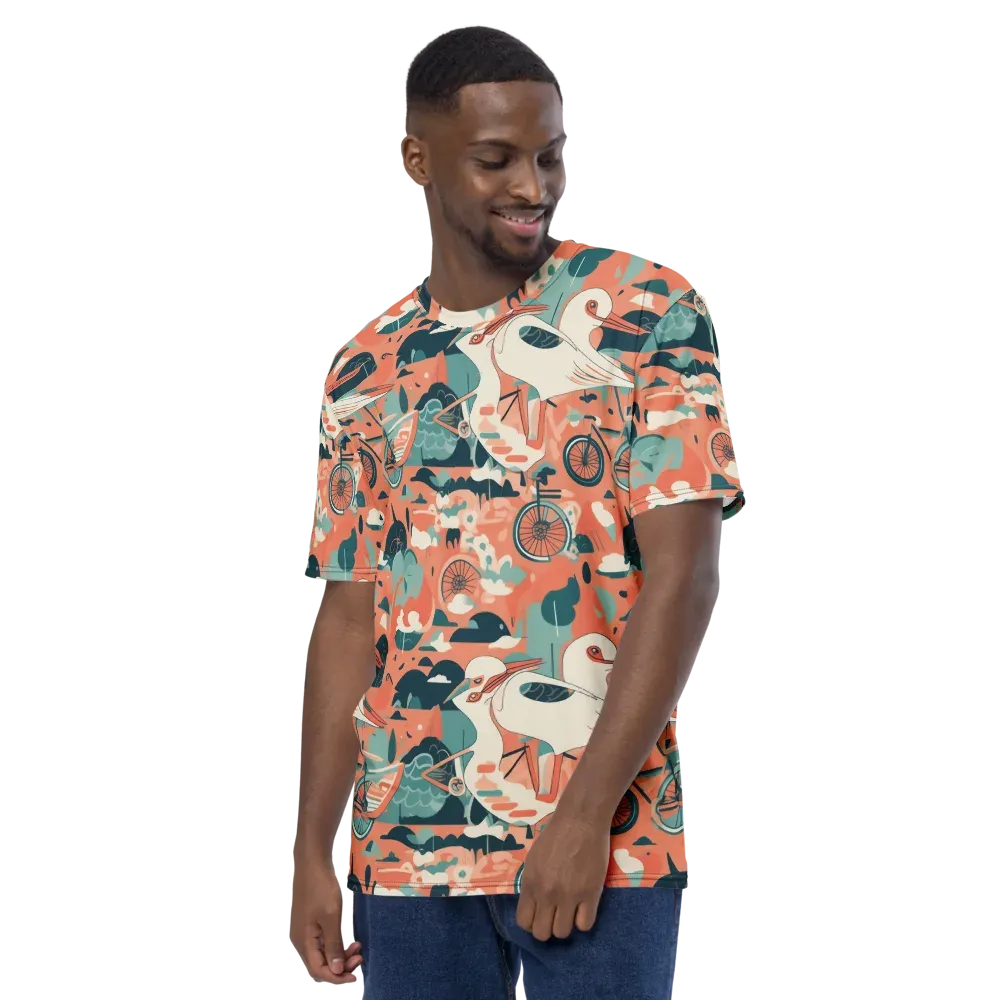 Bicycle Lagoon on Men's Crew Neck T-Shirt — Left