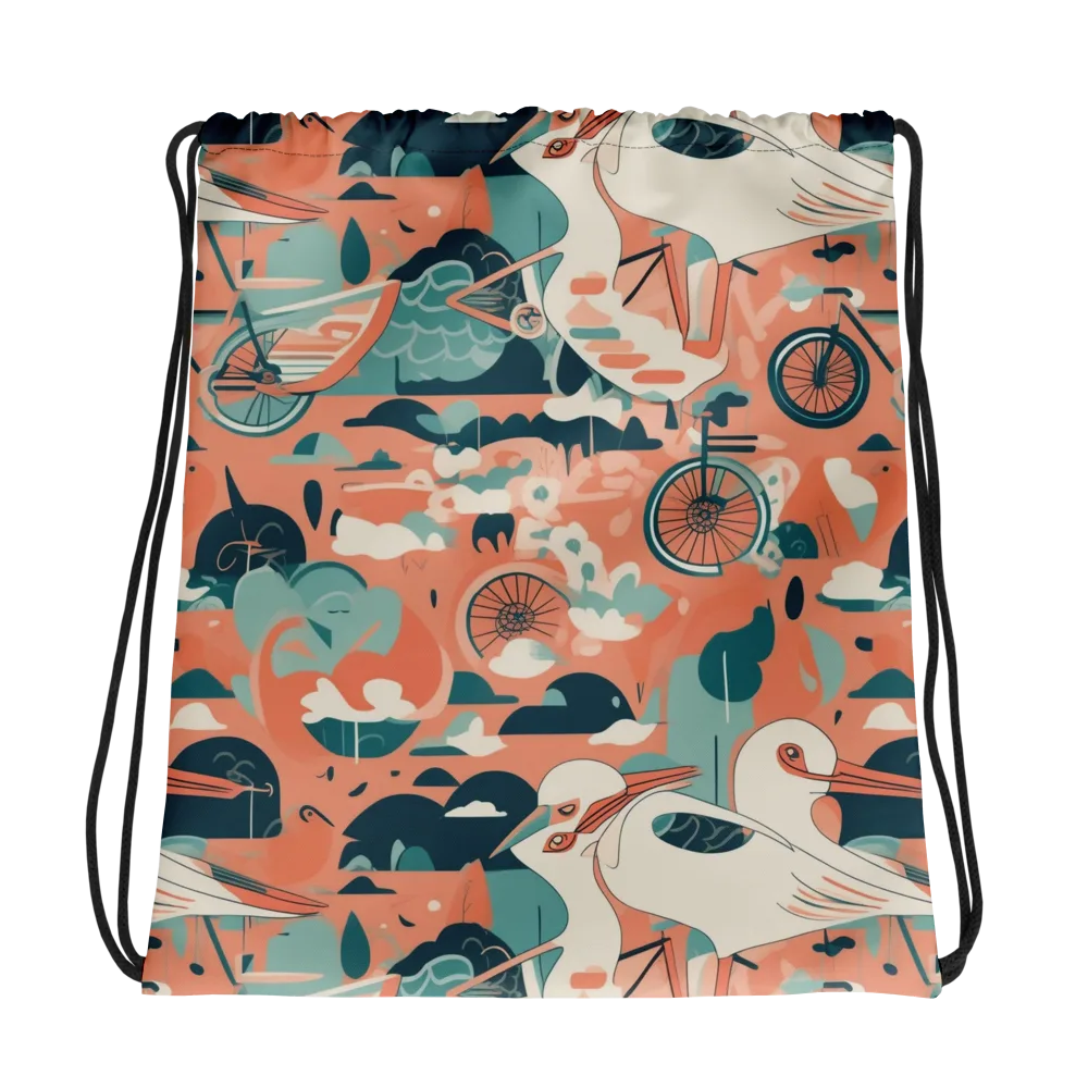 Bicycle Lagoon on Drawstring Bag — Photo
