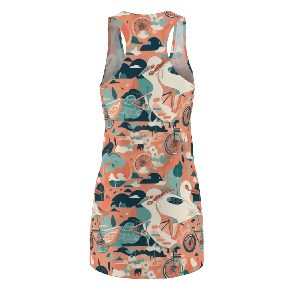 Bicycle Lagoon on Racerback Dress — Back