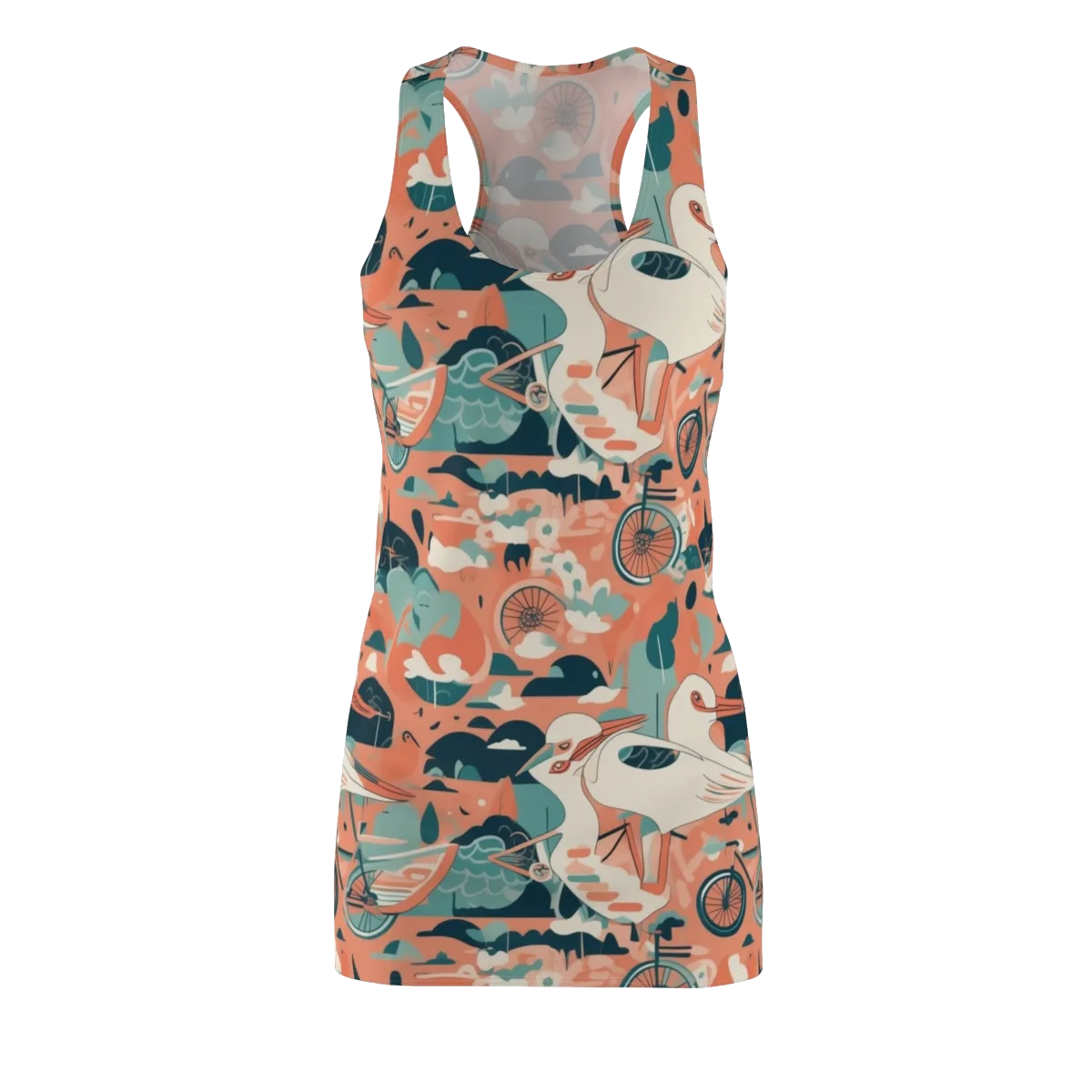 Bicycle Lagoon on Racerback Dress — Front