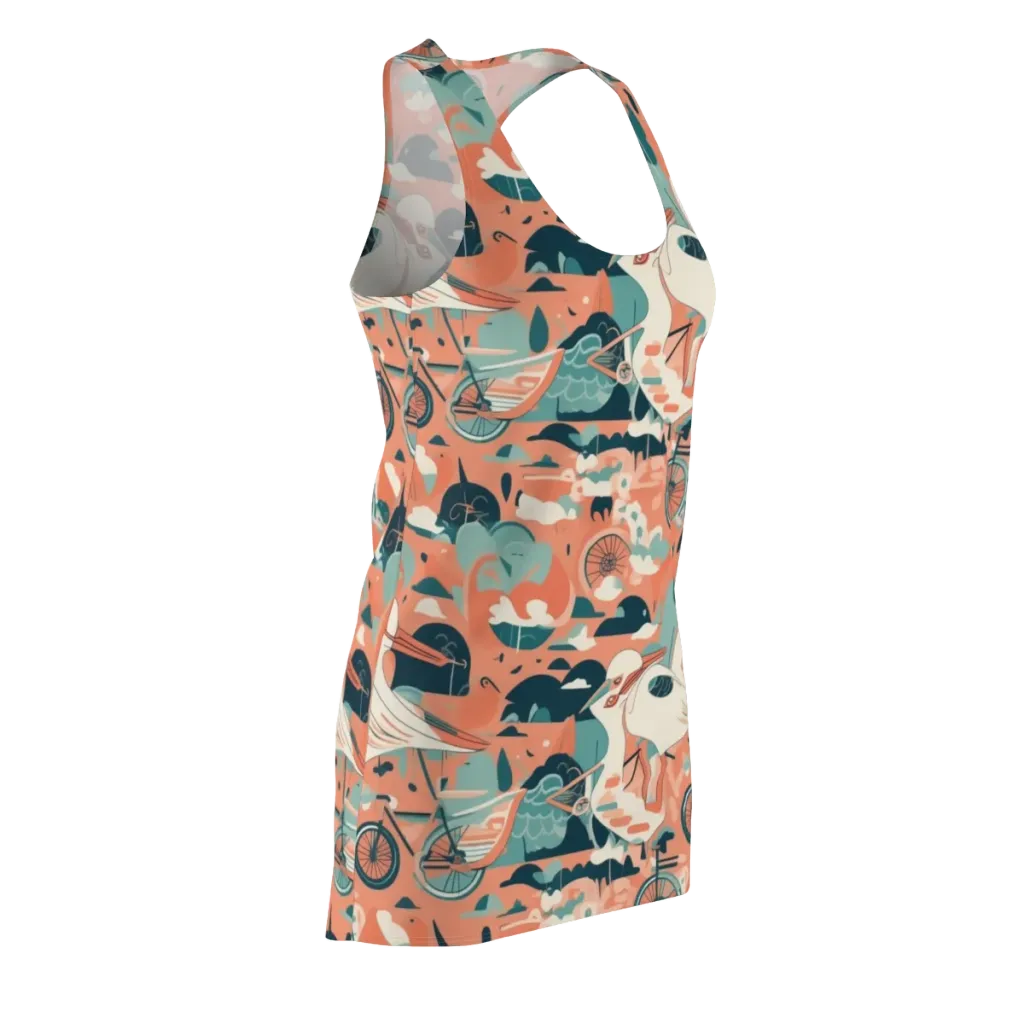 Bicycle Lagoon on Racerback Dress — Front Side