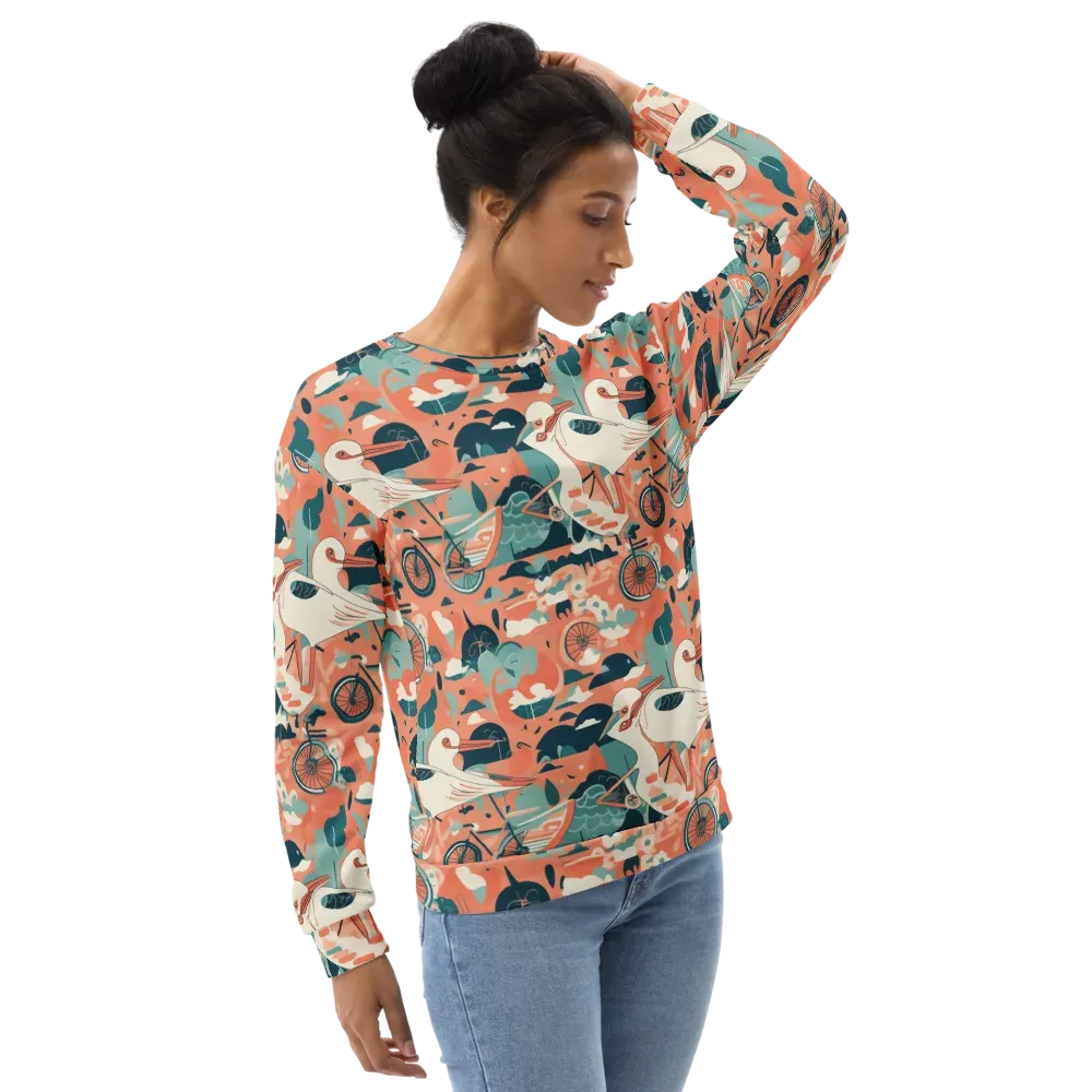 Bicycle Lagoon on Sweatshirt — Right Front