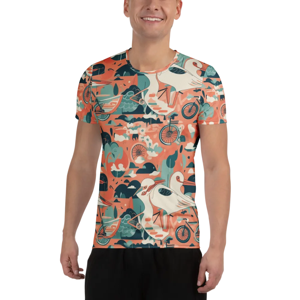 Bicycle Lagoon on Men's Athletic T-Shirt — Front