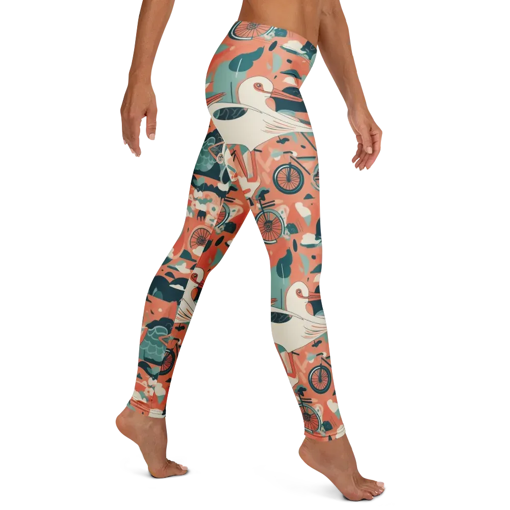 Bicycle Lagoon on Leggings — Right