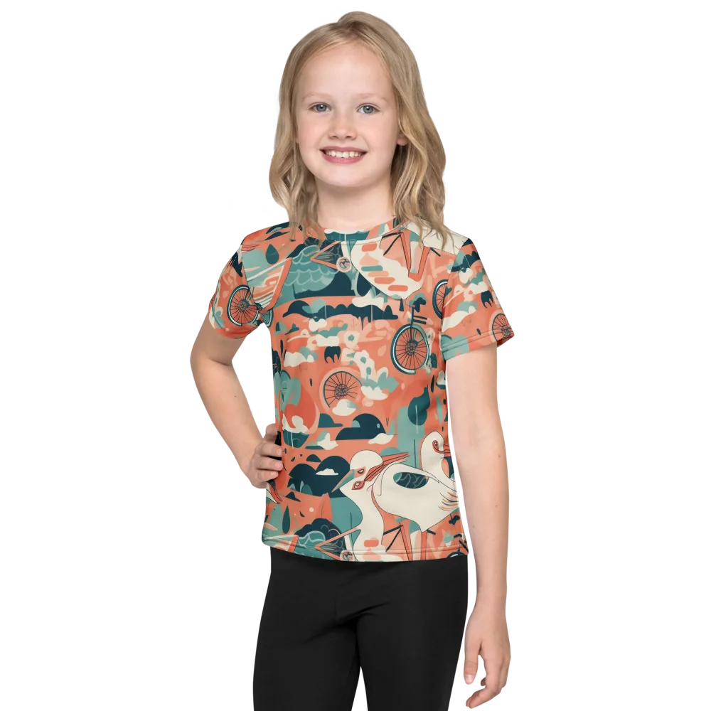 Bicycle Lagoon on Kids Crew Neck T-Shirt — Front