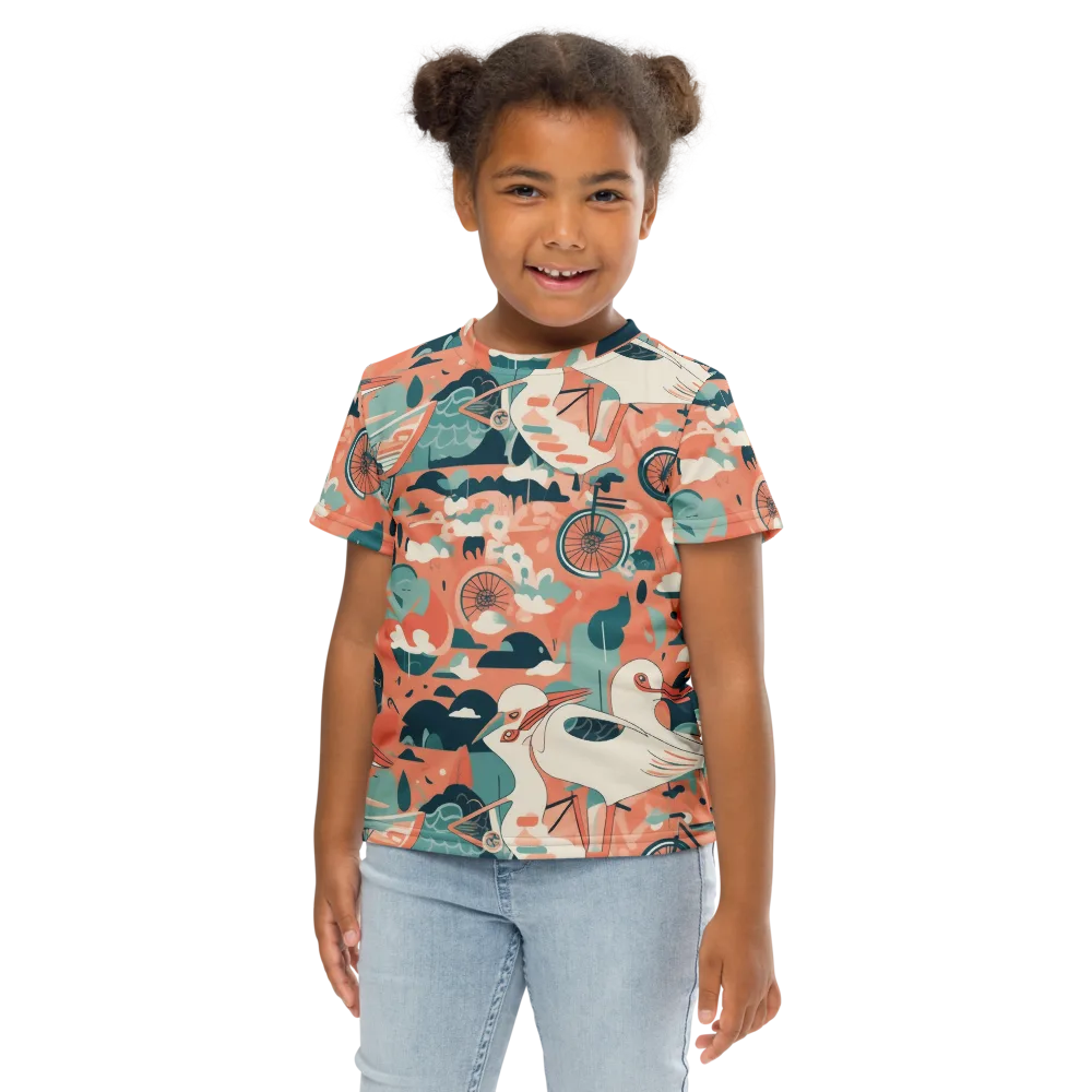 Bicycle Lagoon on Kids Crew Neck T-Shirt — Front