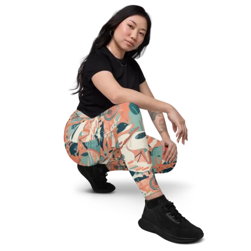 Bicycle Lagoon on a Leggings with Pockets