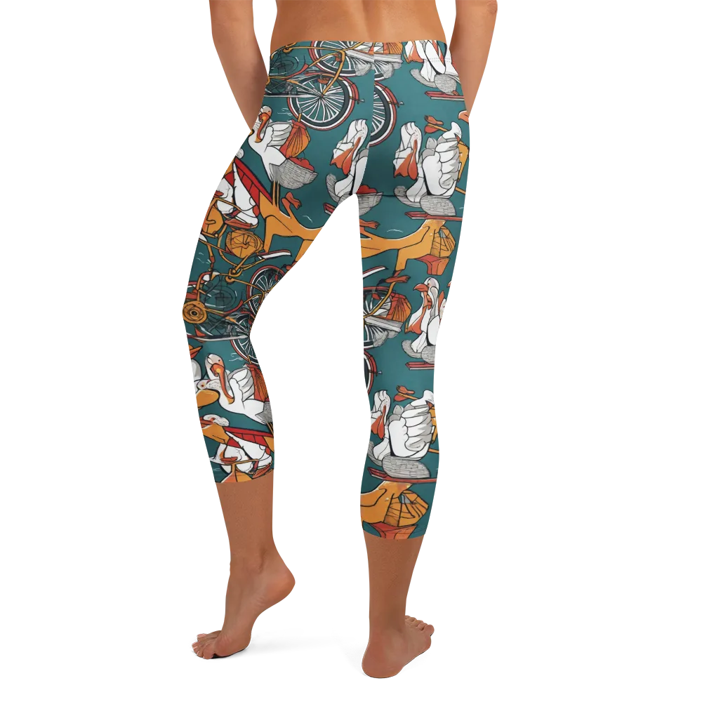 Pelican Velodrome on Capri Leggings — Back