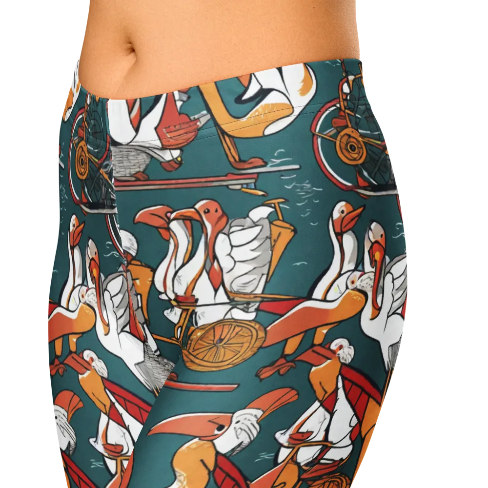Pelican Velodrome on Capri Leggings — Zoomed-in