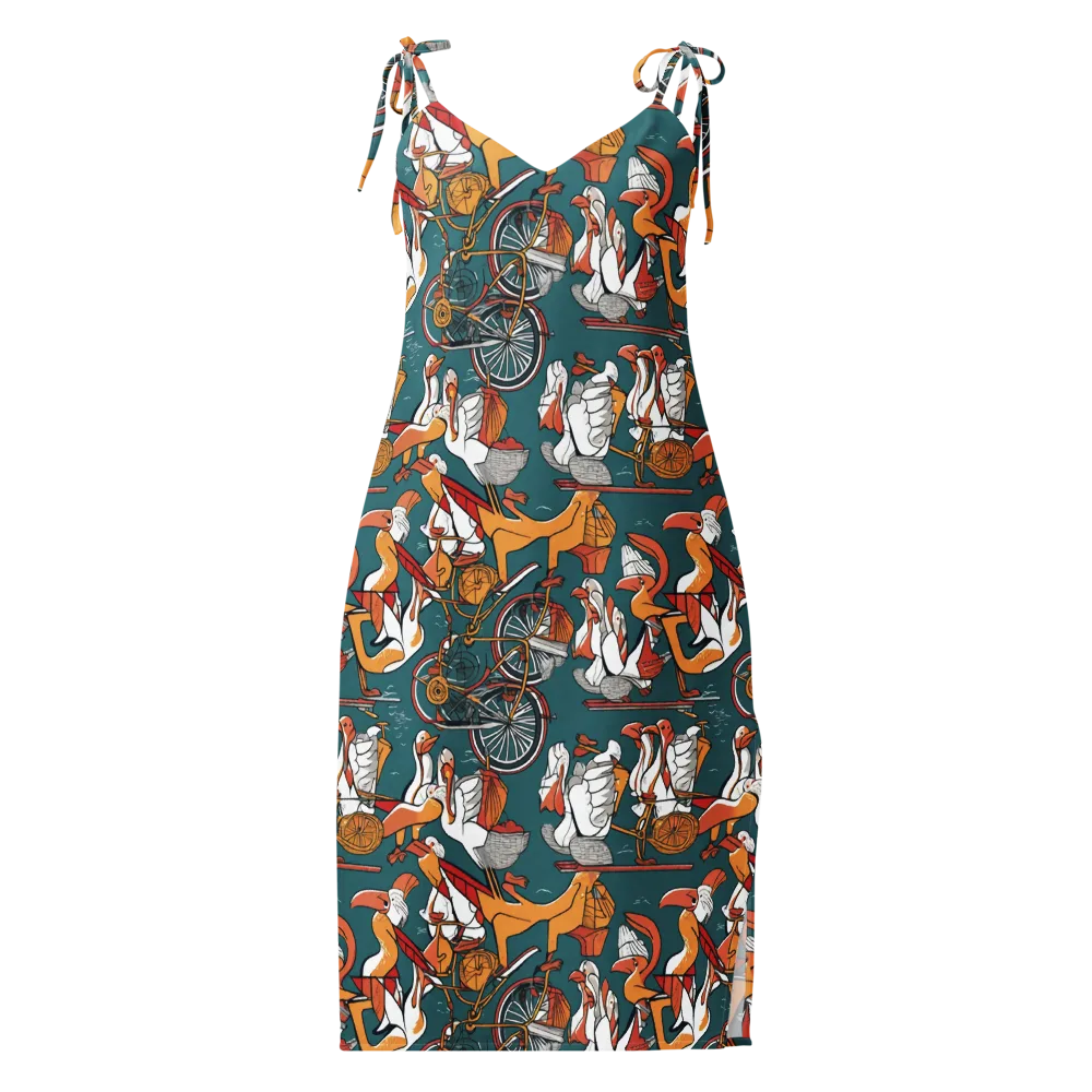Pelican Velodrome on Slip Dress — Front