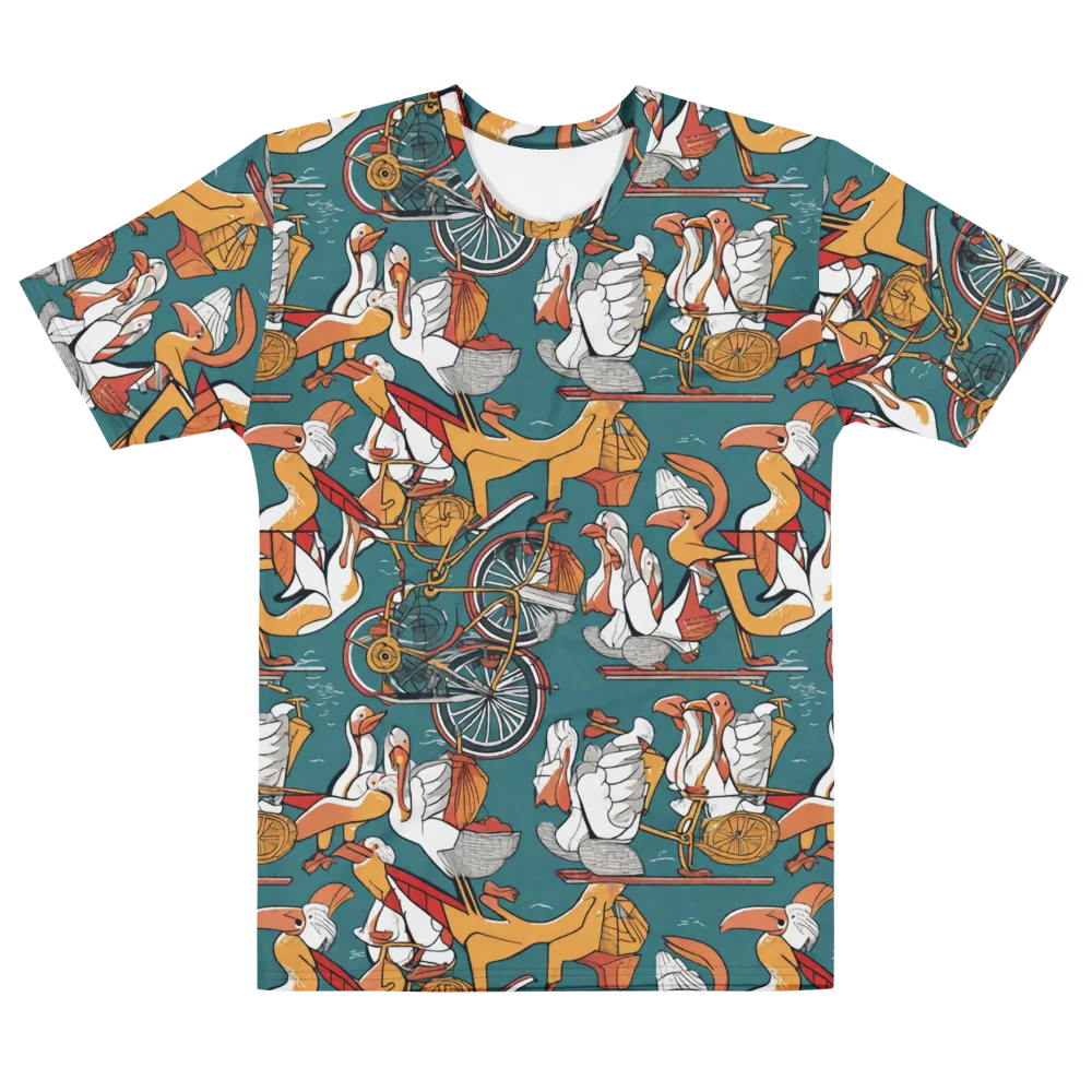 Pelican Velodrome on Men's Cotton Crew Neck T-Shirt — Front