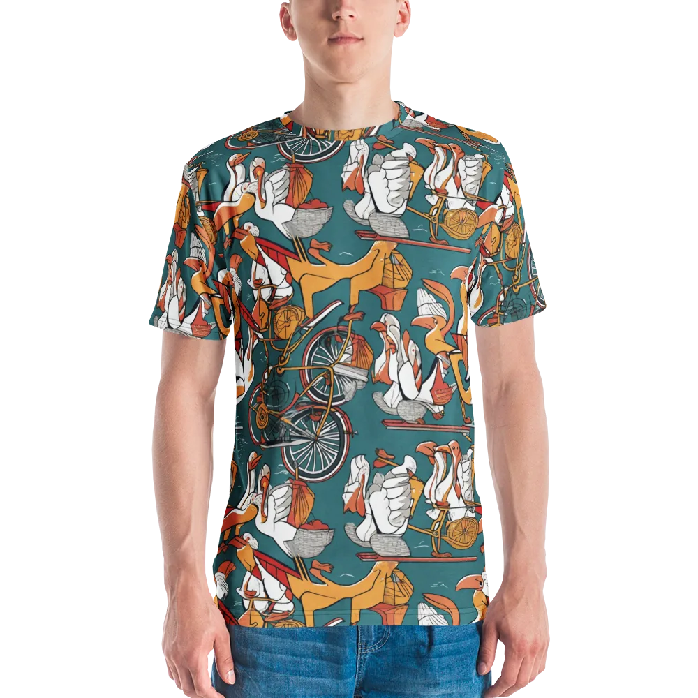 Pelican Velodrome on Men's Crew Neck T-Shirt — Front