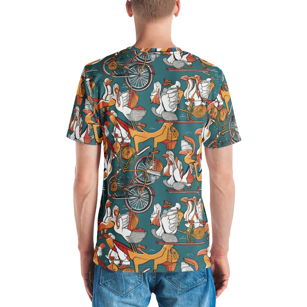 Pelican Velodrome on Men's Crew Neck T-Shirt — Back