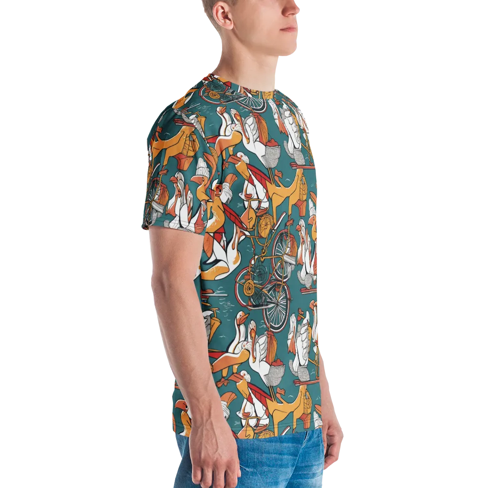 Pelican Velodrome on Men's Crew Neck T-Shirt — Right