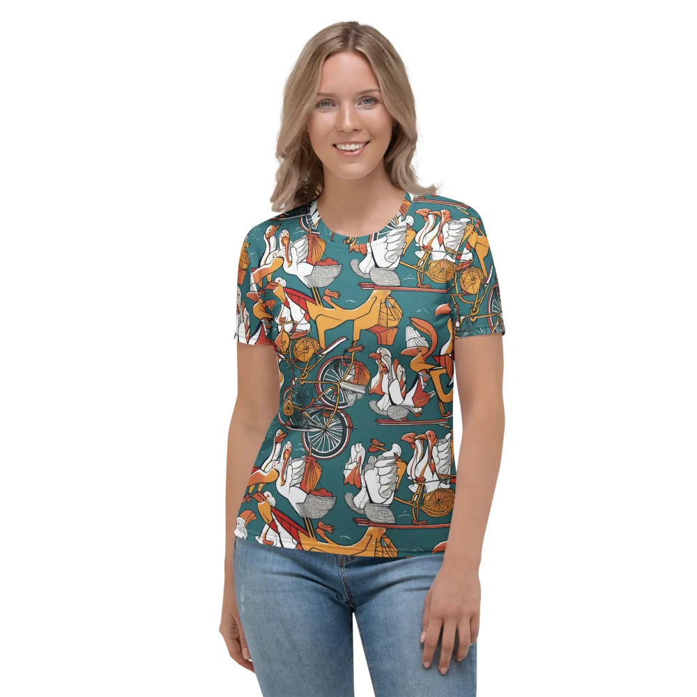 Pelican Velodrome on Women's Crew Neck T-Shirt — Front